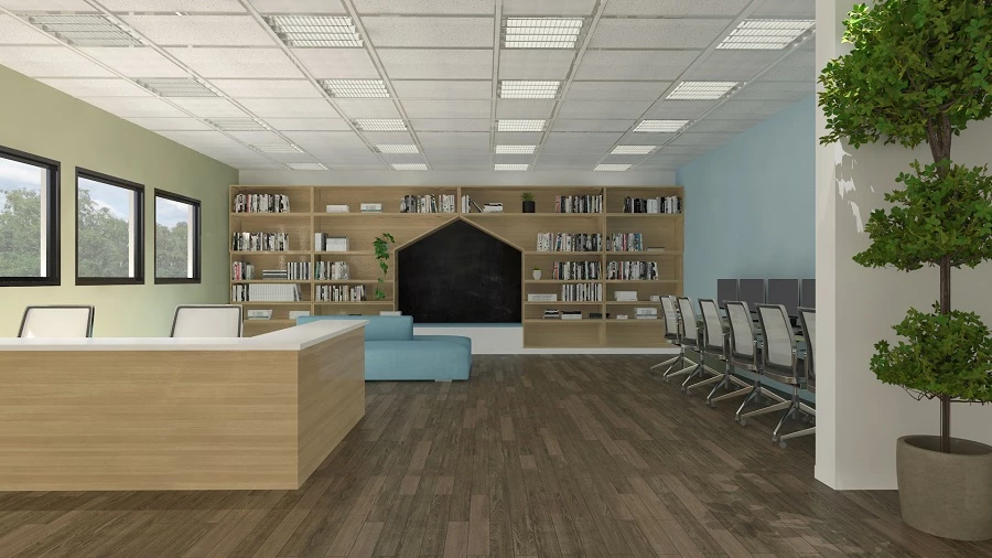 הספרייה בבית ספר גורדון: מרחב שמעודד למידה פעילה. Adi3d הדמיות